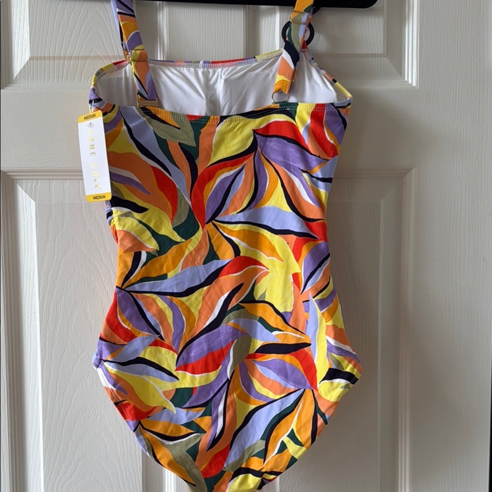 Anne Cole Asymmetrical Swimsuit sz 10 - Picture 6 of 10